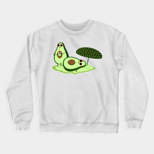 Avocado couple on the beach Crewneck Sweatshirt